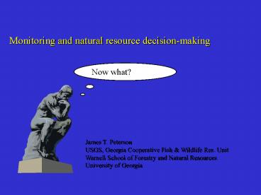 Monitoring and natural resource decisionmaking