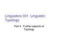 Linguistics%20001:%20Linguistic%20Typology PowerPoint PPT Presentation