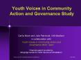 Youth Voices in Community Action and Governance Study PowerPoint PPT Presentation