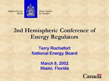 2nd Hemispheric Conference of Energy Regulators