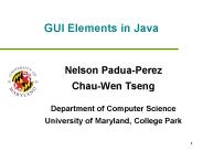 GUI Elements in Java