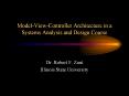 Model-View-Controller Architecture in a Systems Analysis and Design Course PowerPoint PPT Presentation