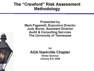 The Crawford Risk Assessment Methodology