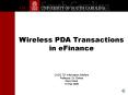 Wireless PDA Transactions in eFinance PowerPoint PPT Presentation