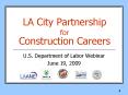 LA City Partnership for Construction Careers PowerPoint PPT Presentation