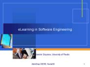 eLearning in Software Engineering