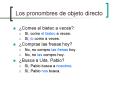 Los pronombres de objeto directo PowerPoint PPT Presentation