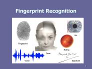 Fingerprint Recognition