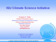 ISU Climate Science Initiative