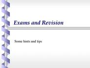 Exams and Revision