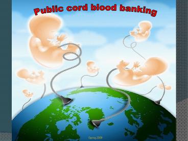 Public cord blood banking