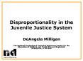Disproportionality in the Juvenile Justice System PowerPoint PPT Presentation