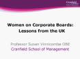 Women on Corporate Boards: Lessons from the UK PowerPoint PPT Presentation
