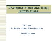 Development of numerical library software in Java