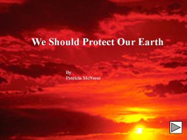 We Should Protect Our Earth