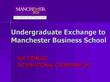Undergraduate Exchange to Manchester Business School