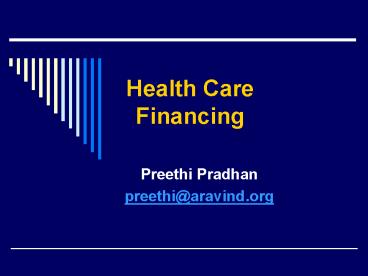 Health Care Financing
