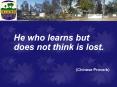 He who learns but does not think is lost' PowerPoint PPT Presentation