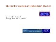The small-n problem in High Energy Physics