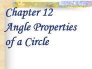Chapter 12 Angle Properties of a Circle