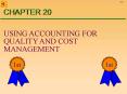 Using Accounting for Quality and Cost Management PowerPoint PPT Presentation