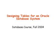 Designing Tables for an Oracle Database System