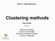 Clustering methods