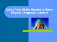 Using Your ELDA Results to Serve English Language Learners PowerPoint PPT Presentation