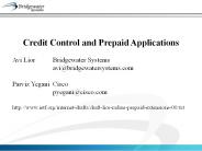 Credit Control and Prepaid Applications