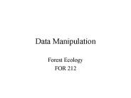 Data Manipulation