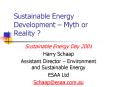 Sustainable Energy Development Myth or Reality PowerPoint PPT Presentation