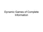 Dynamic Games of Complete Information
