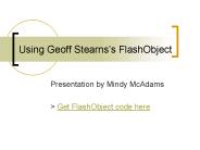 Using Geoff Stearnss FlashObject