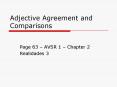 Adjective Agreement and Comparisons PowerPoint PPT Presentation