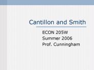 Cantillon and Smith
