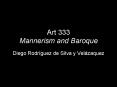 Art 333 Mannerism and Baroque PowerPoint PPT Presentation