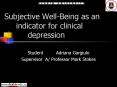 Subjective WellBeing as an indicator for clinical depression PowerPoint PPT Presentation