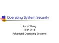 Operating System Security PowerPoint PPT Presentation