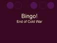Bingo End of Cold War PowerPoint PPT Presentation
