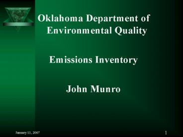 Oklahoma Department of Environmental Quality