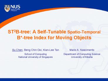 ST2Btree: A SelfTunable SpatioTemporal B tree Index for Moving Objects