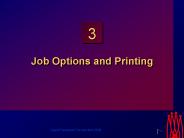 Job Options and Printing