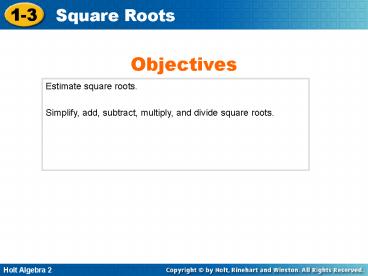 Estimate square roots'