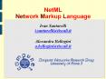 NetML Network Markup Language PowerPoint PPT Presentation