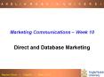 Marketing Communications Week 10 PowerPoint PPT Presentation