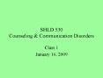 SHLD 530 Counseling PowerPoint PPT Presentation