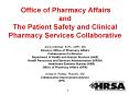 Office of Pharmacy Affairs and The Patient Safety and Clinical Pharmacy Services Collaborative Jimmy