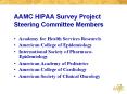 AAMC HIPAA Survey Project Steering Committee Members PowerPoint PPT Presentation