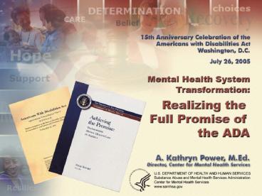 New Freedom Commission on Mental Health