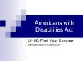 Americans with Disabilities Act PowerPoint PPT Presentation